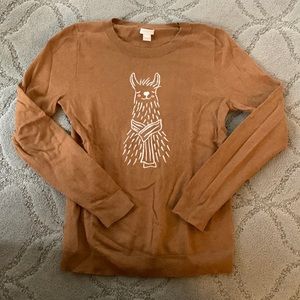 J. Crew llama sweater S
